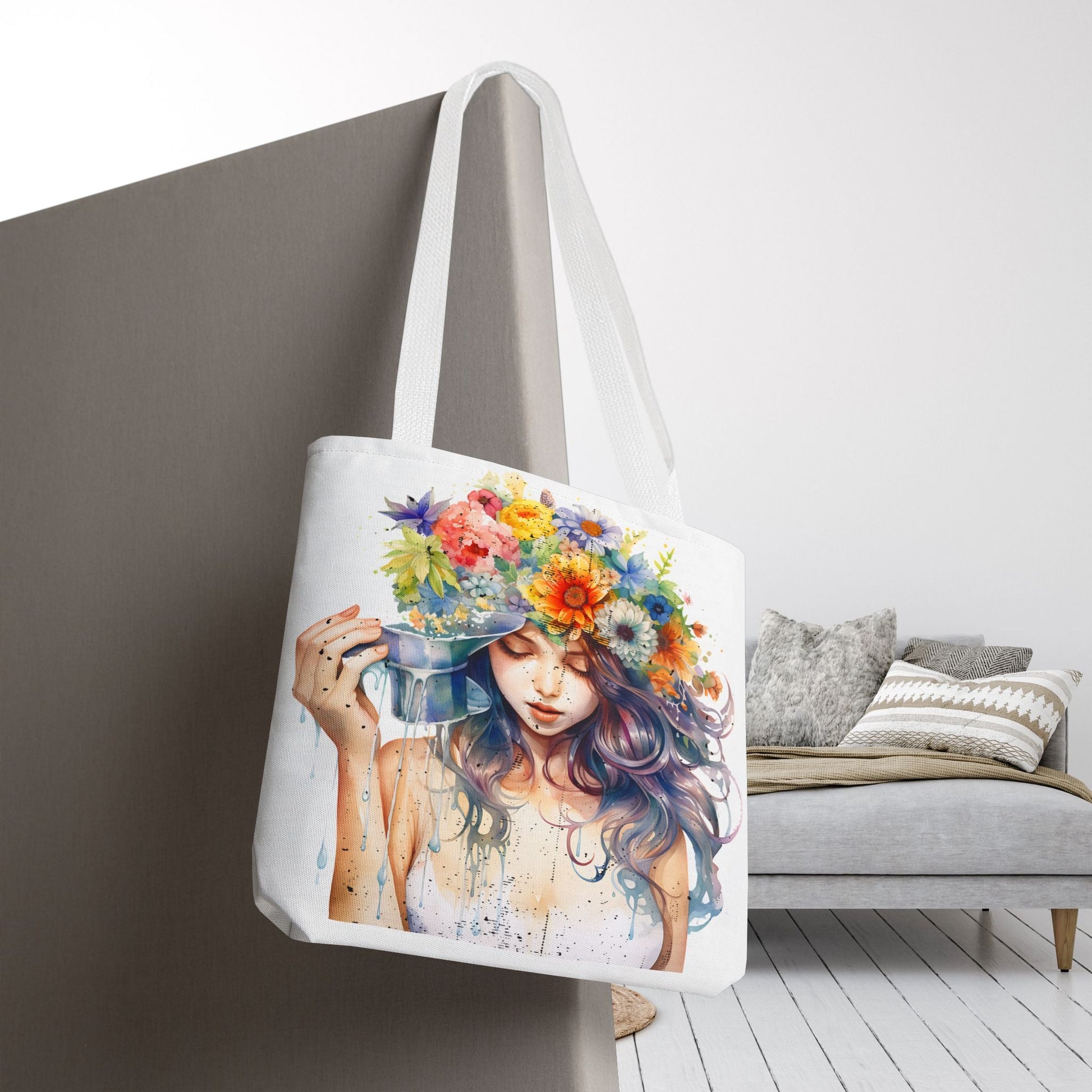 Serene Blossom Tote Bag – Perfect for Art and Nature Lovers - EternalAscension
