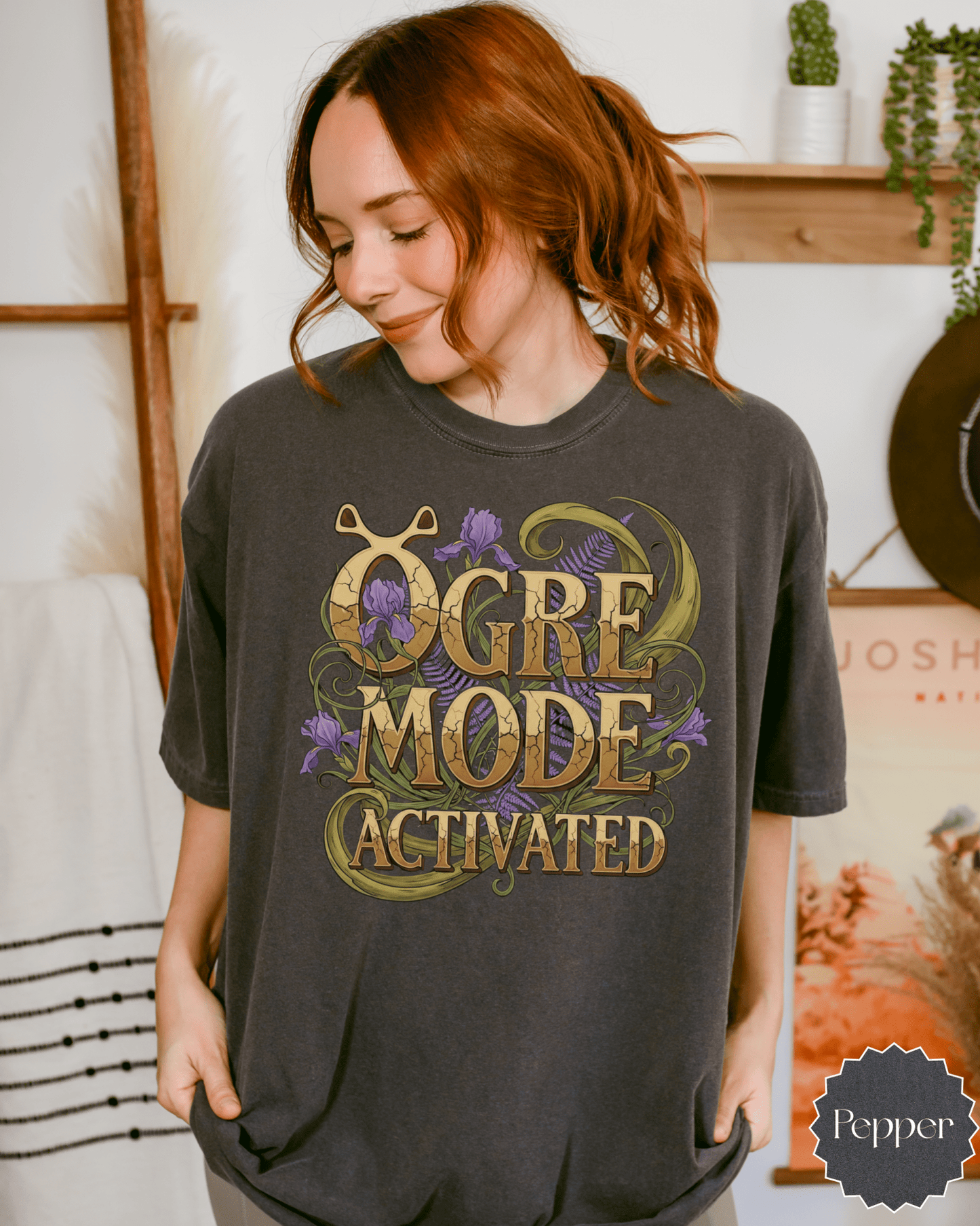 Shrek | Ogre Mode Activated Shirt | Funny Ogre T-Shirt | Comfort Colors Graphic Tee | Fantasy Cottagecore Gift | Fairy Tale Botanical Tshirt - EternalAscension
