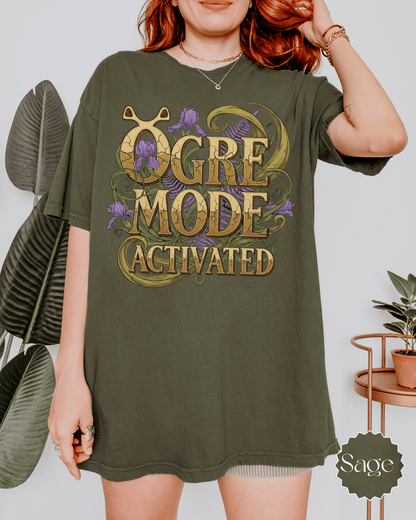 Shrek | Ogre Mode Activated Shirt | Funny Ogre T-Shirt | Comfort Colors Graphic Tee | Fantasy Cottagecore Gift | Fairy Tale Botanical Tshirt - EternalAscension
