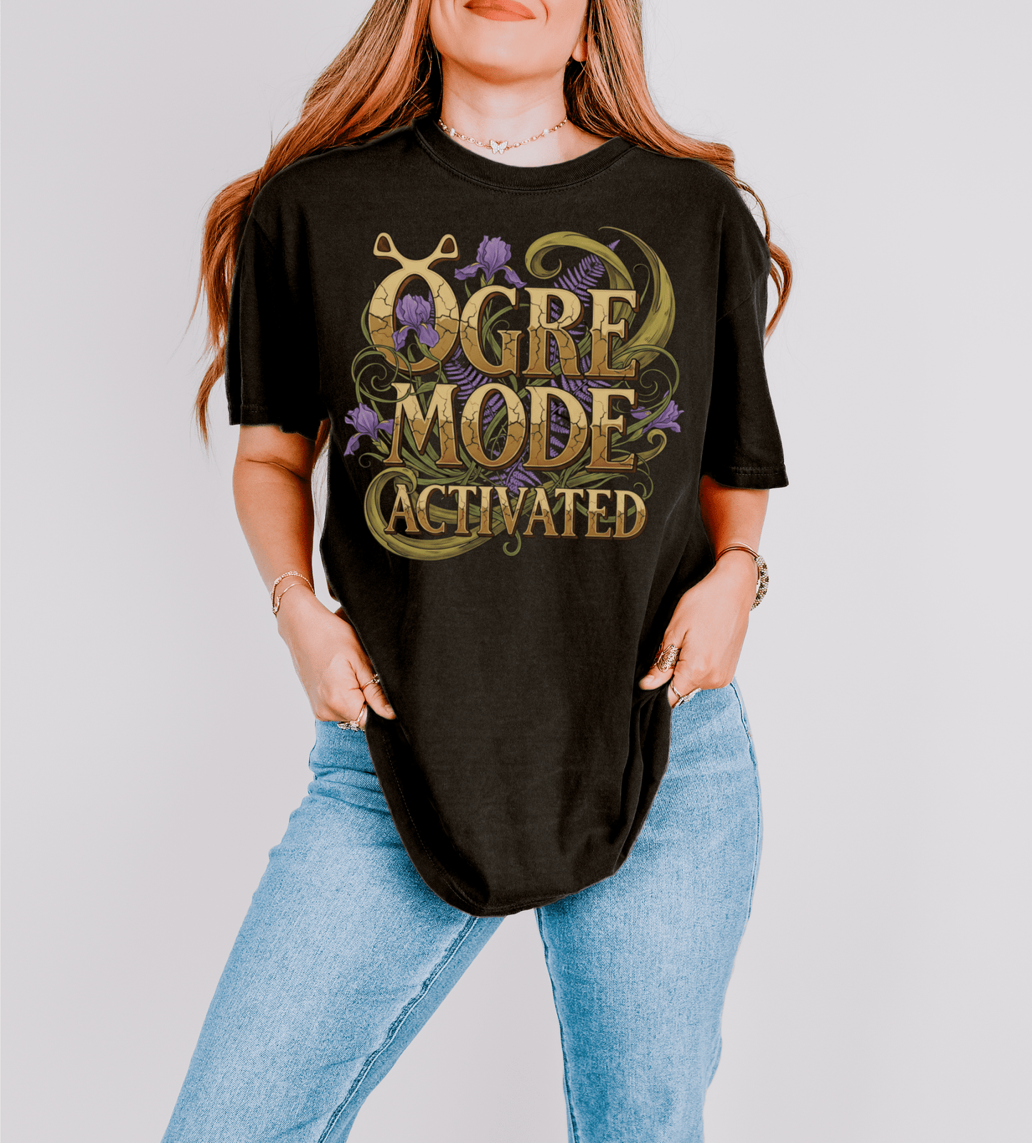 Shrek | Ogre Mode Activated Shirt | Funny Ogre T-Shirt | Comfort Colors Graphic Tee | Fantasy Cottagecore Gift | Fairy Tale Botanical Tshirt - EternalAscension