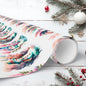 Snowmen Watercolor Wrapping Paper, Festive Holiday Gift Wrap, Christmas Present Packaging, Custom Gift Wrap, High - Quality Paper Roll, - EternalAscension
