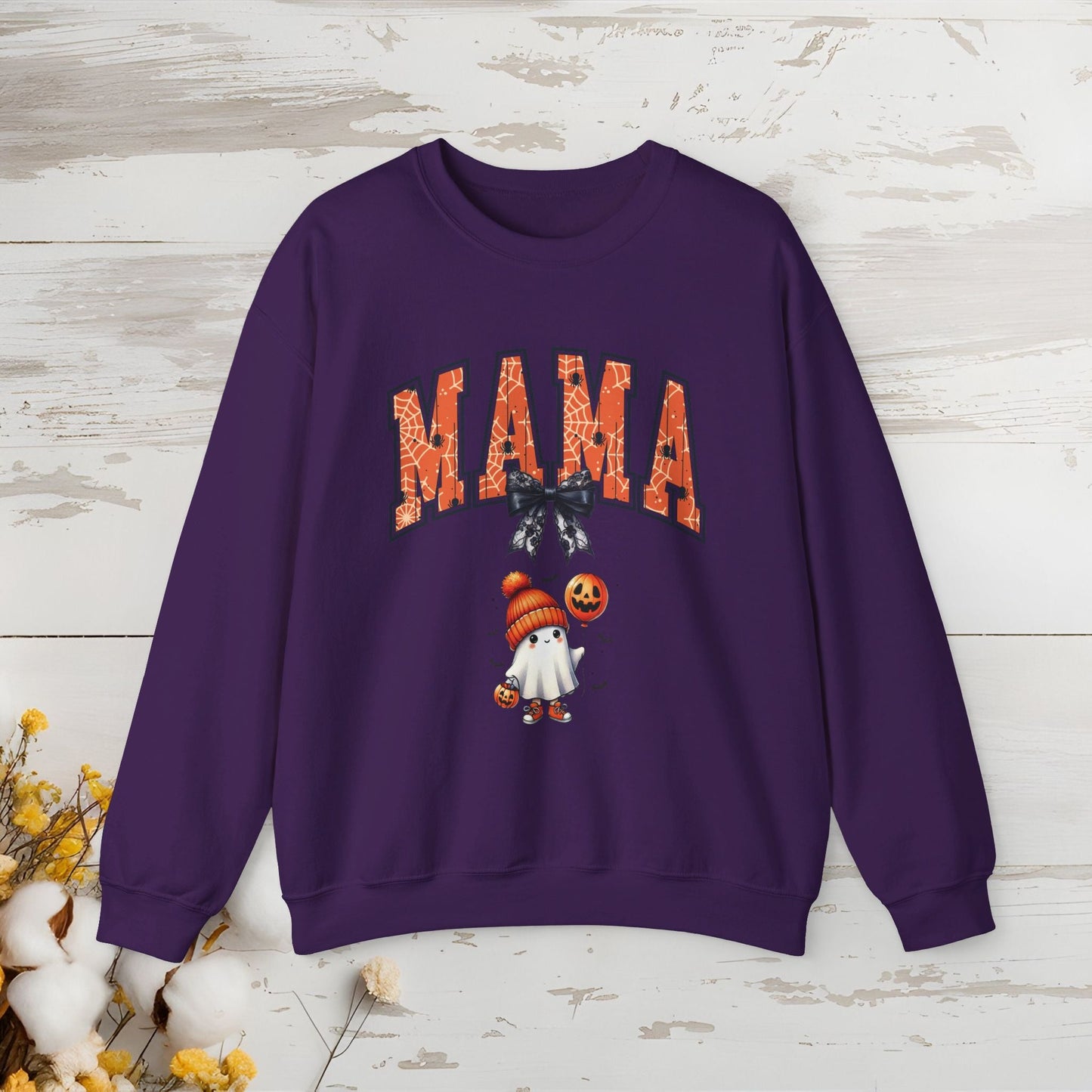 Spooky Mama Ghost Sweater Heavy Blend™ Crewneck Sweatshirt - EternalAscension