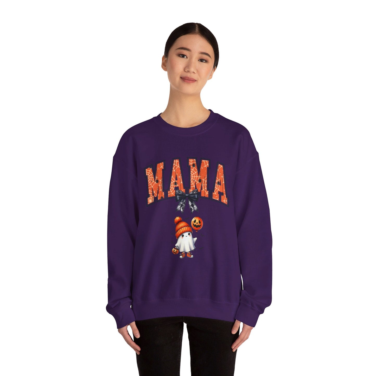 Spooky Mama Ghost Sweater Heavy Blend™ Crewneck Sweatshirt - EternalAscension