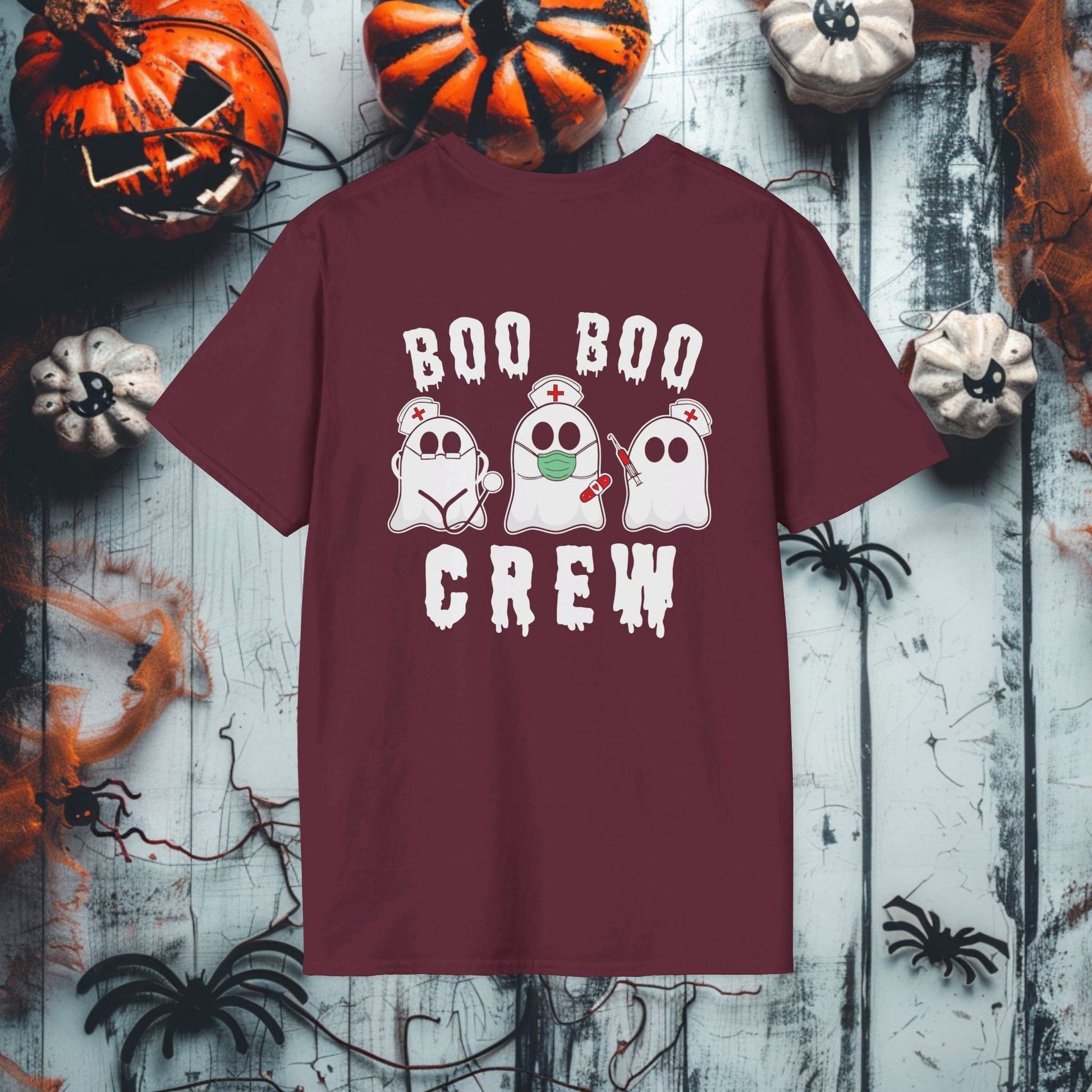 Spooky Nurse Crew Tee Unisex Softstyle T - Shirt - EternalAscension