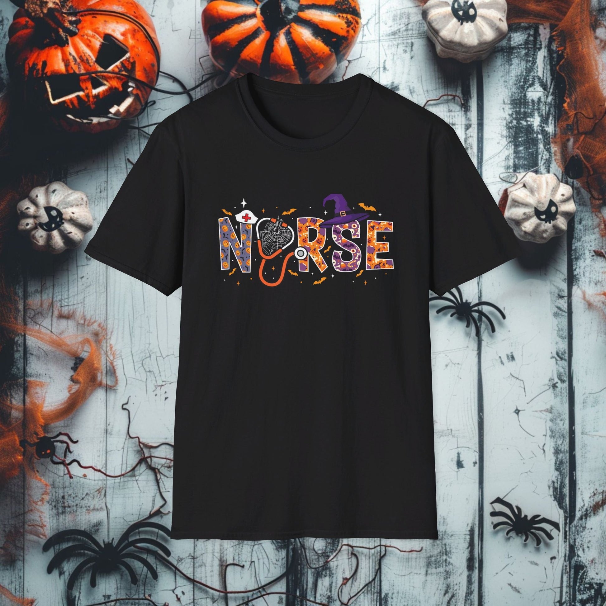 Spooky Nurse Crew Tee Unisex Softstyle T - Shirt - EternalAscension