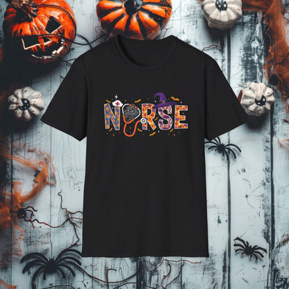 Spooky Nurse Crew Tee Unisex Softstyle T - Shirt - EternalAscension