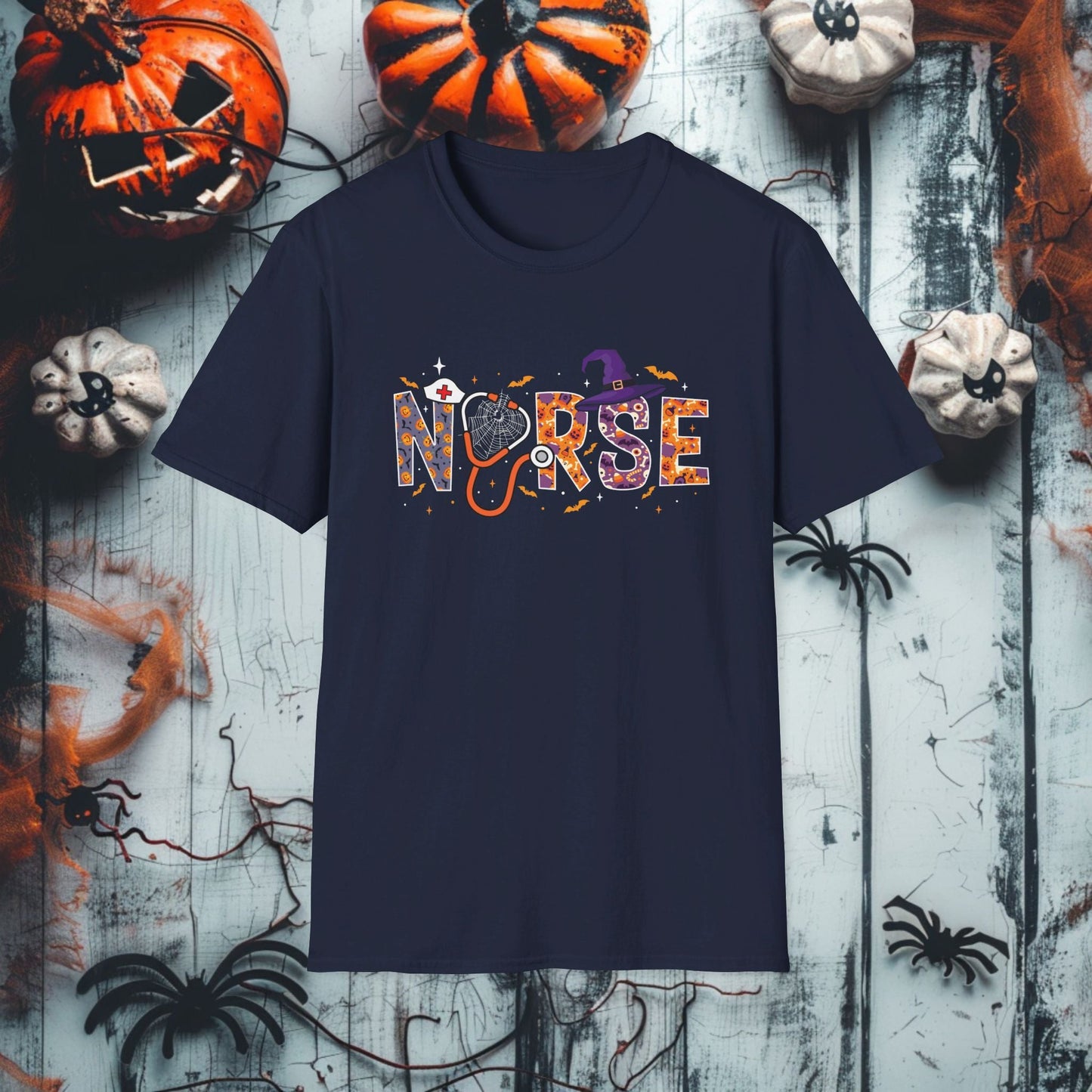 Spooky Nurse Crew Tee Unisex Softstyle T - Shirt - EternalAscension