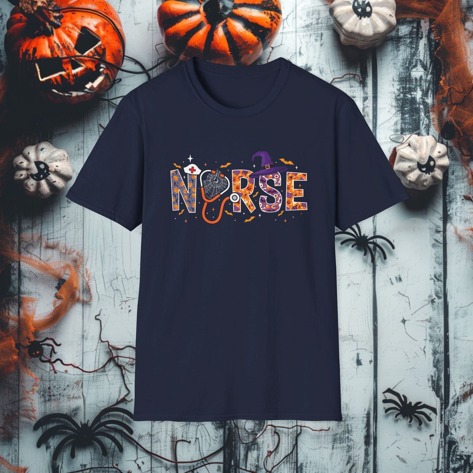Spooky Nurse Crew Tee Unisex Softstyle T - Shirt - EternalAscension