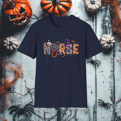 Spooky Nurse Crew Tee Unisex Softstyle T - Shirt - EternalAscension
