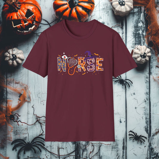 Spooky Nurse Crew Tee Unisex Softstyle T - Shirt - EternalAscension