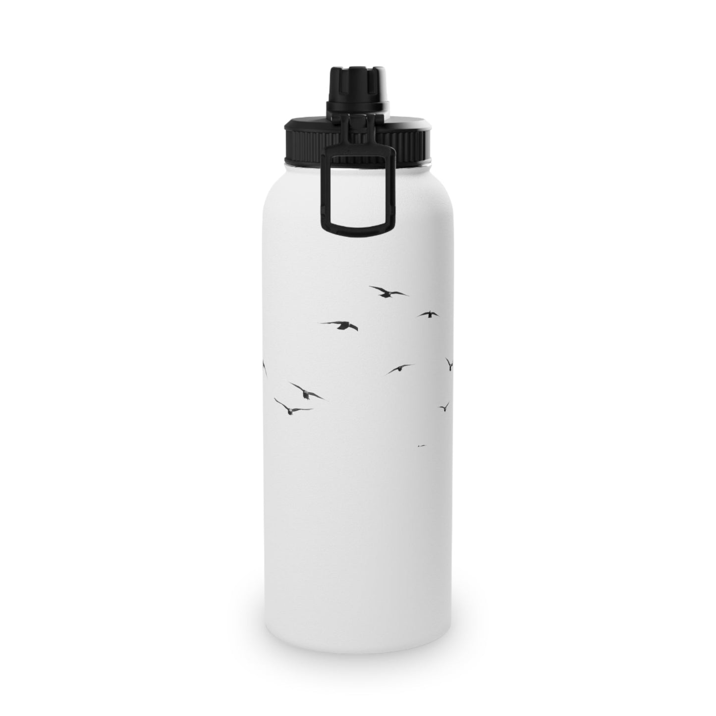 Stainless Steel Water Bottle, Sports Lid - Majestic Stag Forest Landscape Design - EternalAscension