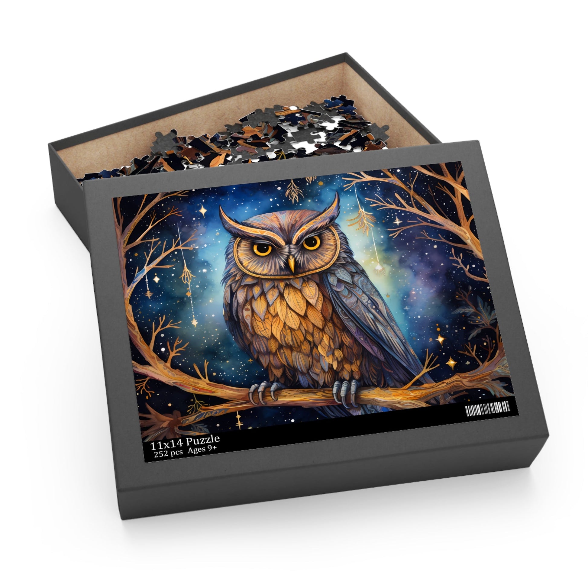 🦉✨“Starry Night Owl” Puzzle🧩 (120, 252, 500 - Piece) - EternalAscension