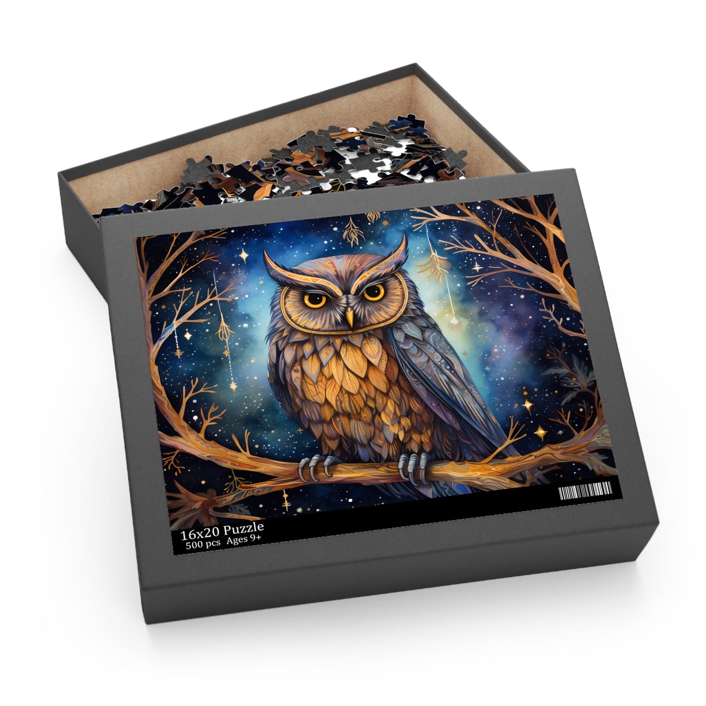 🦉✨“Starry Night Owl” Puzzle🧩 (120, 252, 500 - Piece) - EternalAscension