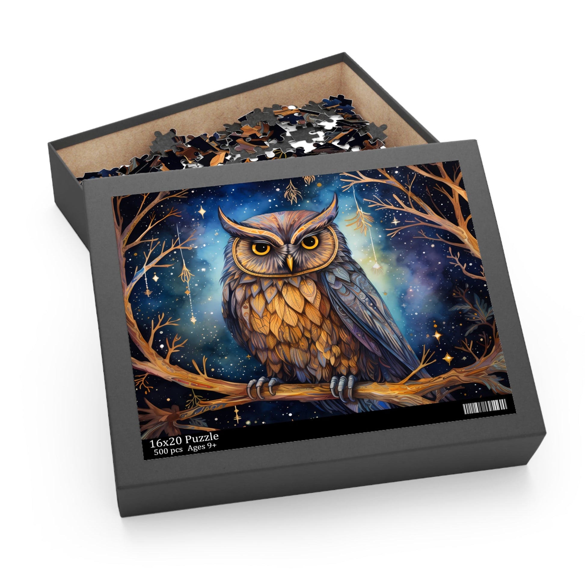 🦉✨“Starry Night Owl” Puzzle🧩 (120, 252, 500 - Piece) - EternalAscension