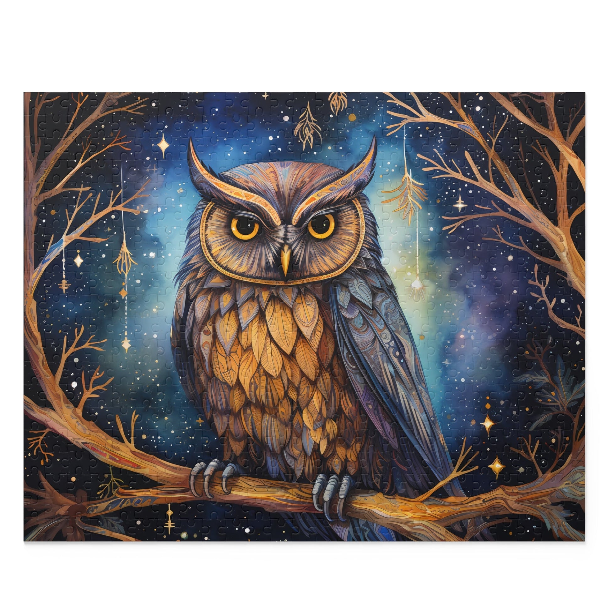 🦉✨“Starry Night Owl” Puzzle🧩 (120, 252, 500 - Piece) - EternalAscension
