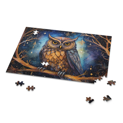🦉✨“Starry Night Owl” Puzzle🧩 (120, 252, 500 - Piece) - EternalAscension