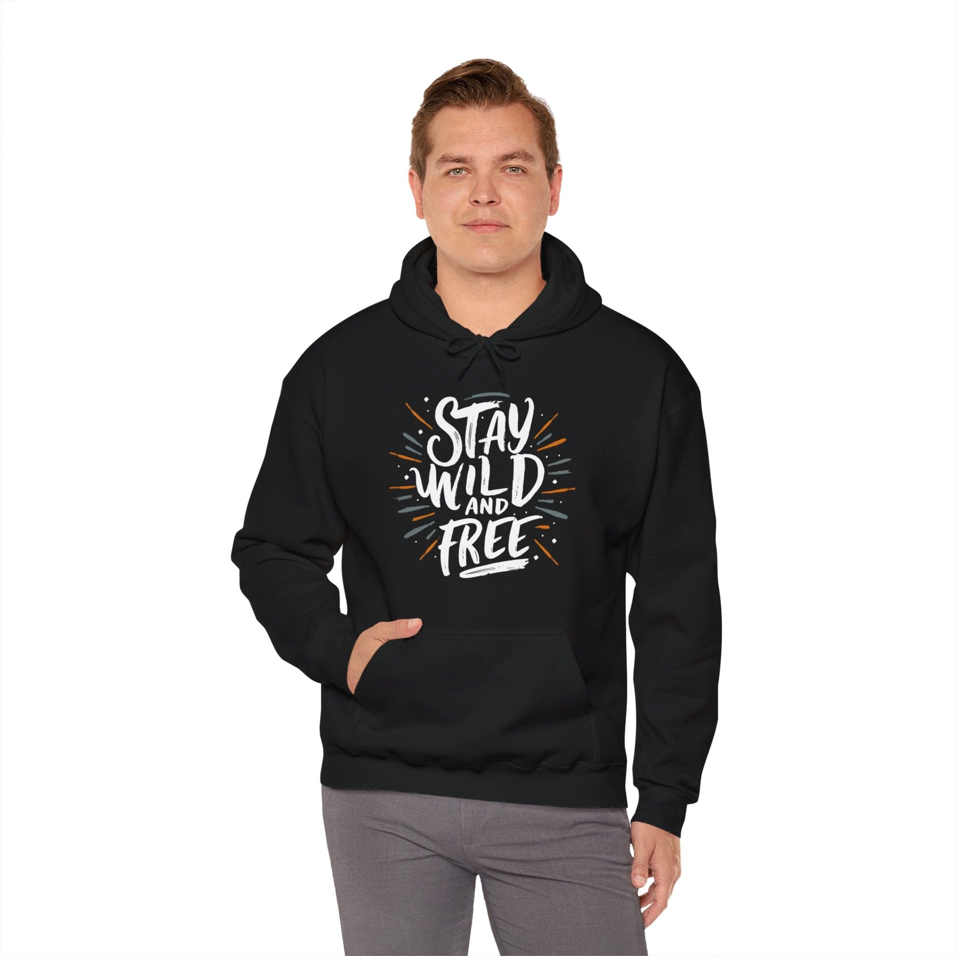 Stay Wild and Free! and Make Today COUNT! Unisex Heavy Blend™ Hooded Sweatshirt - EternalAscension