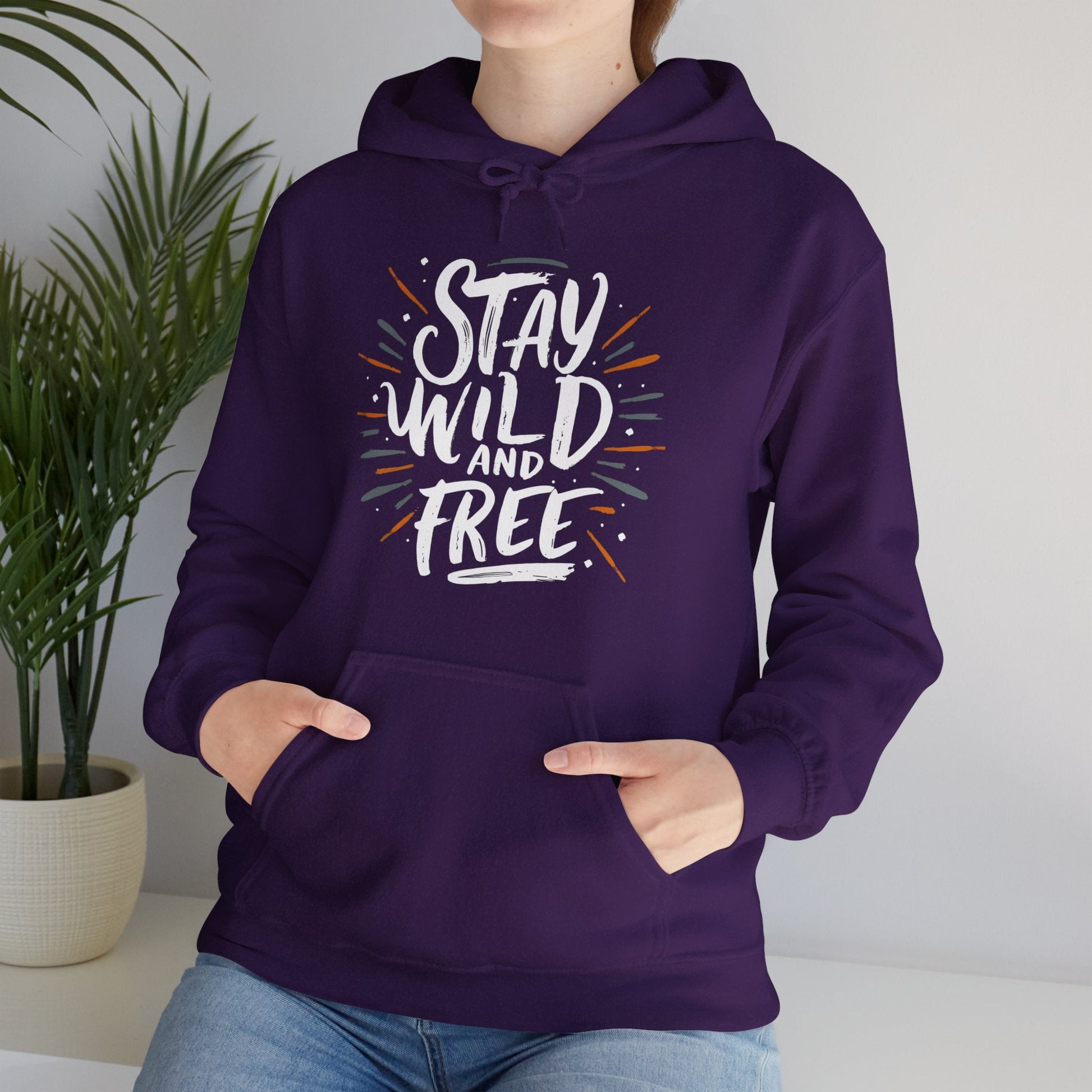 Stay Wild and Free! and Make Today COUNT! Unisex Heavy Blend™ Hooded Sweatshirt - EternalAscension