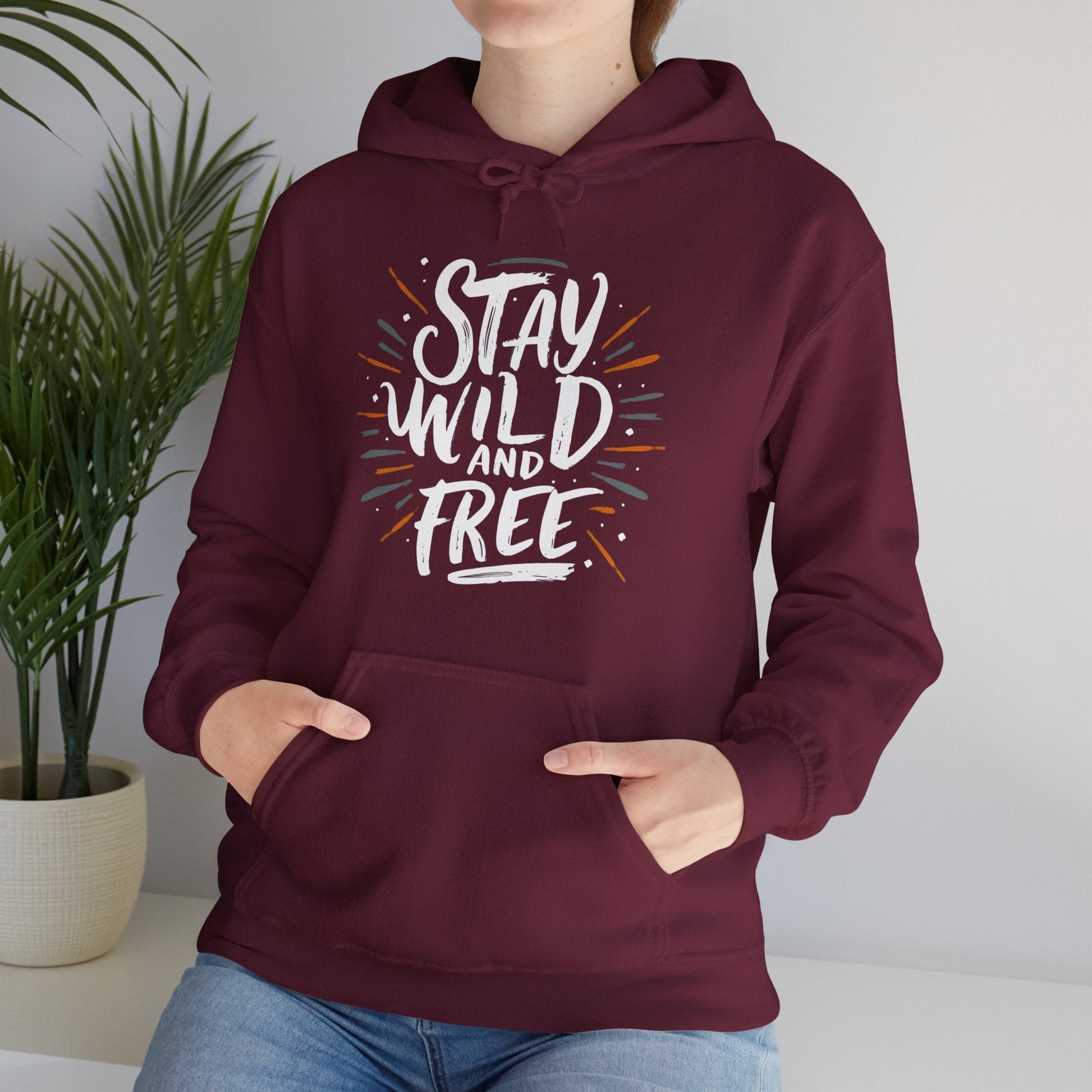 Stay Wild and Free! and Make Today COUNT! Unisex Heavy Blend™ Hooded Sweatshirt - EternalAscension