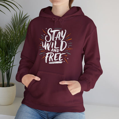 Stay Wild and Free! and Make Today COUNT! Unisex Heavy Blend™ Hooded Sweatshirt - EternalAscension