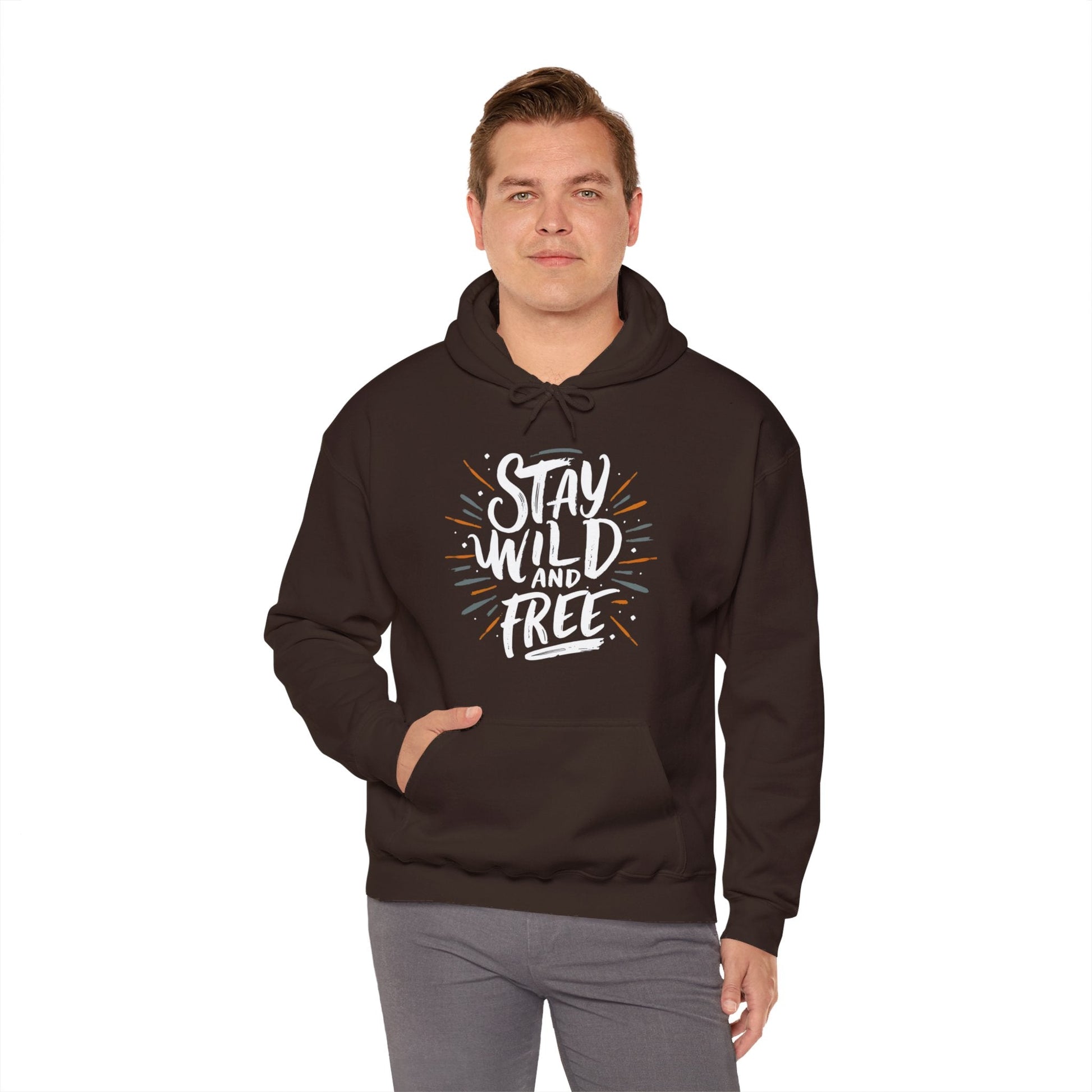 Stay Wild and Free! and Make Today COUNT! Unisex Heavy Blend™ Hooded Sweatshirt - EternalAscension