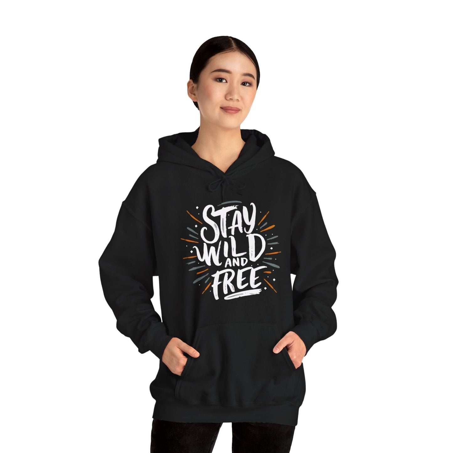 Stay Wild and Free! and Make Today COUNT! Unisex Heavy Blend™ Hooded Sweatshirt - EternalAscension