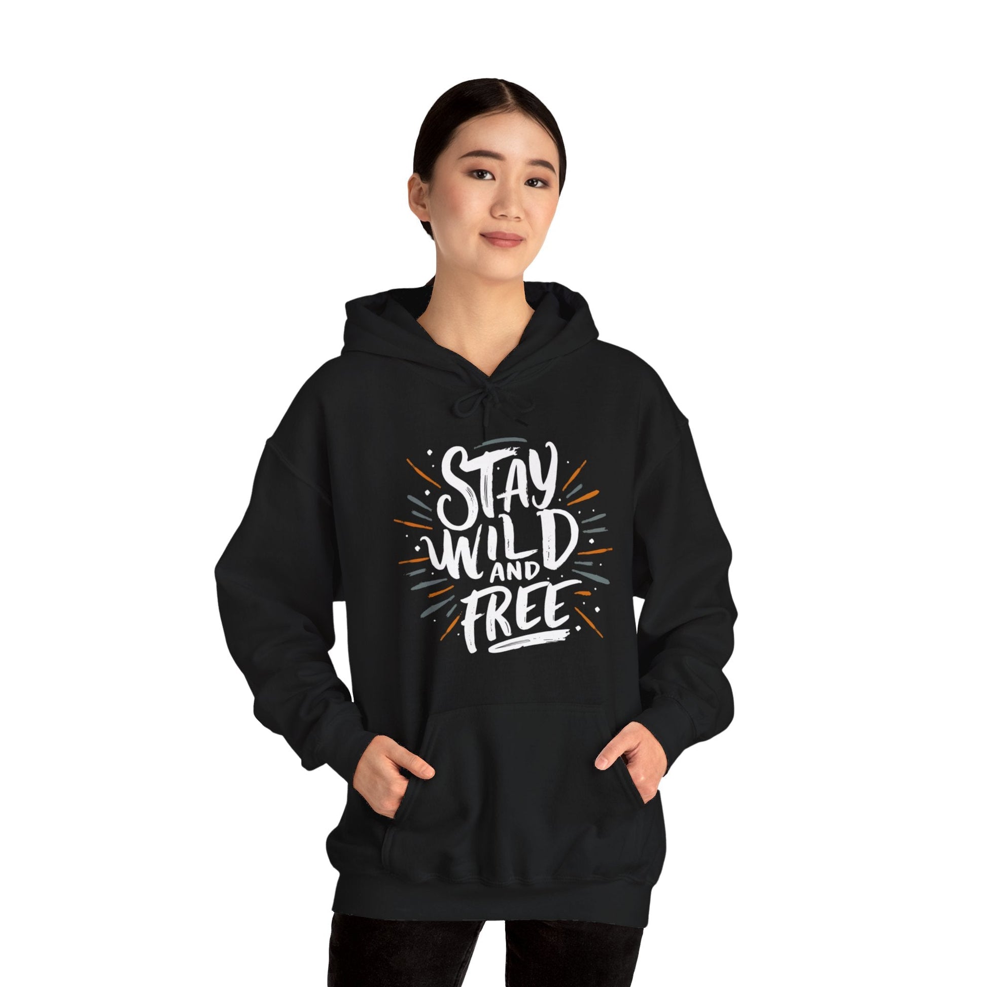 Stay Wild and Free! and Make Today COUNT! Unisex Heavy Blend™ Hooded Sweatshirt - EternalAscension