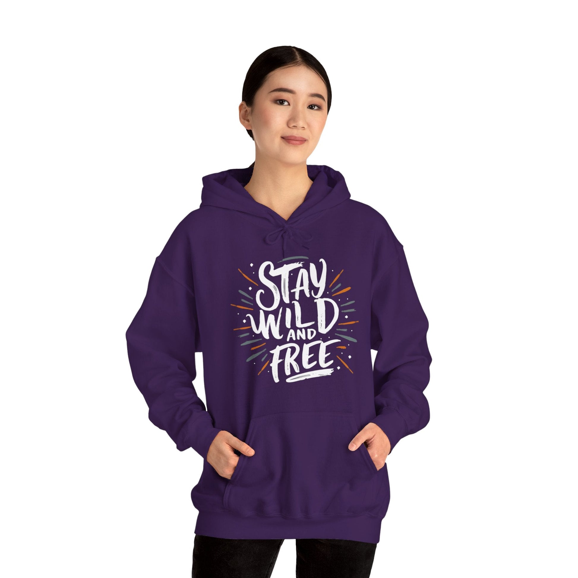 Stay Wild and Free! and Make Today COUNT! Unisex Heavy Blend™ Hooded Sweatshirt - EternalAscension