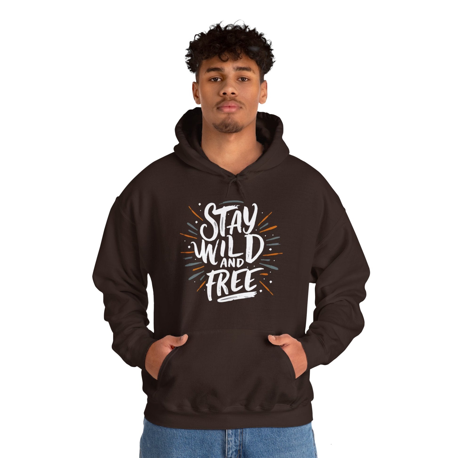 Stay Wild and Free! and Make Today COUNT! Unisex Heavy Blend™ Hooded Sweatshirt - EternalAscension