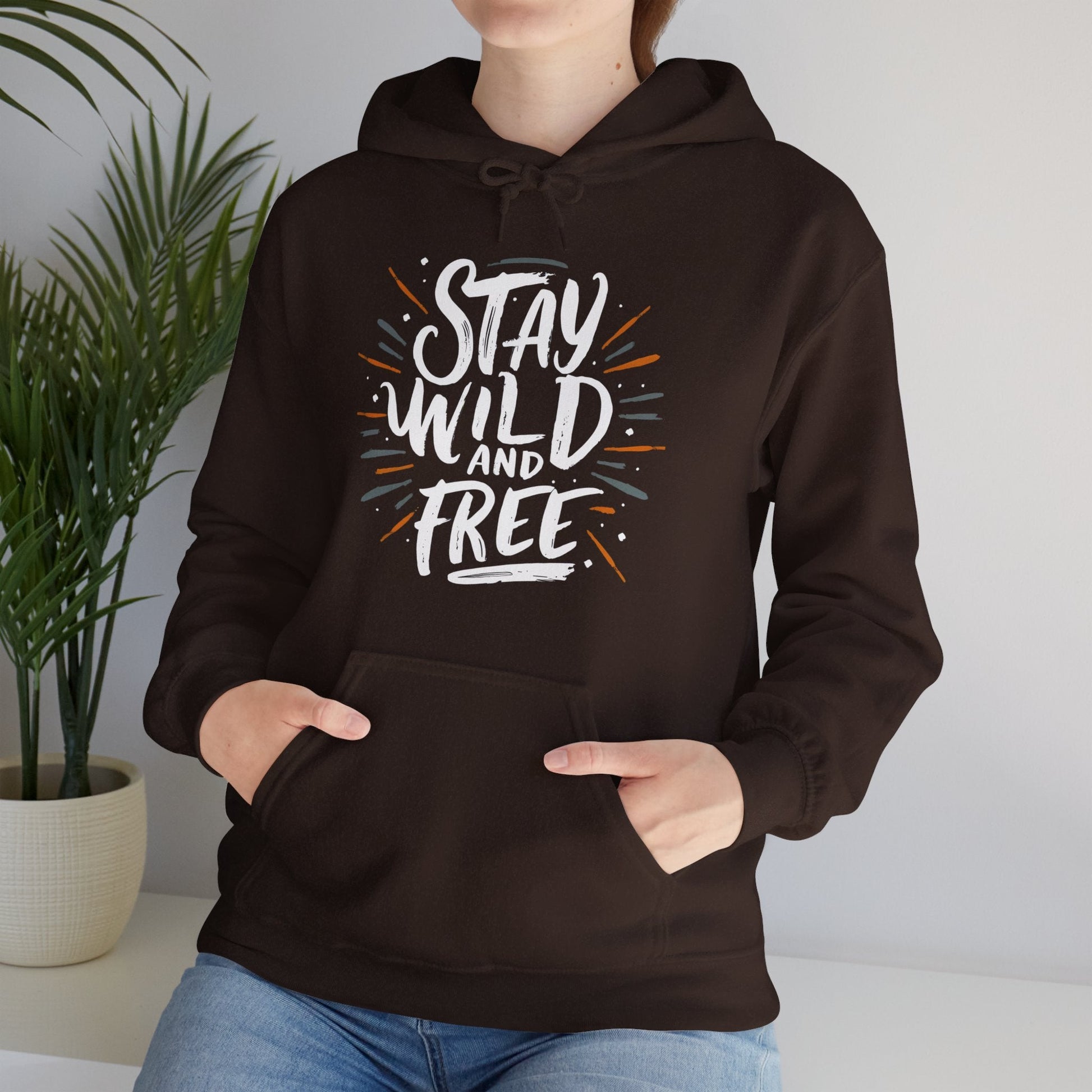 Stay Wild and Free! and Make Today COUNT! Unisex Heavy Blend™ Hooded Sweatshirt - EternalAscension