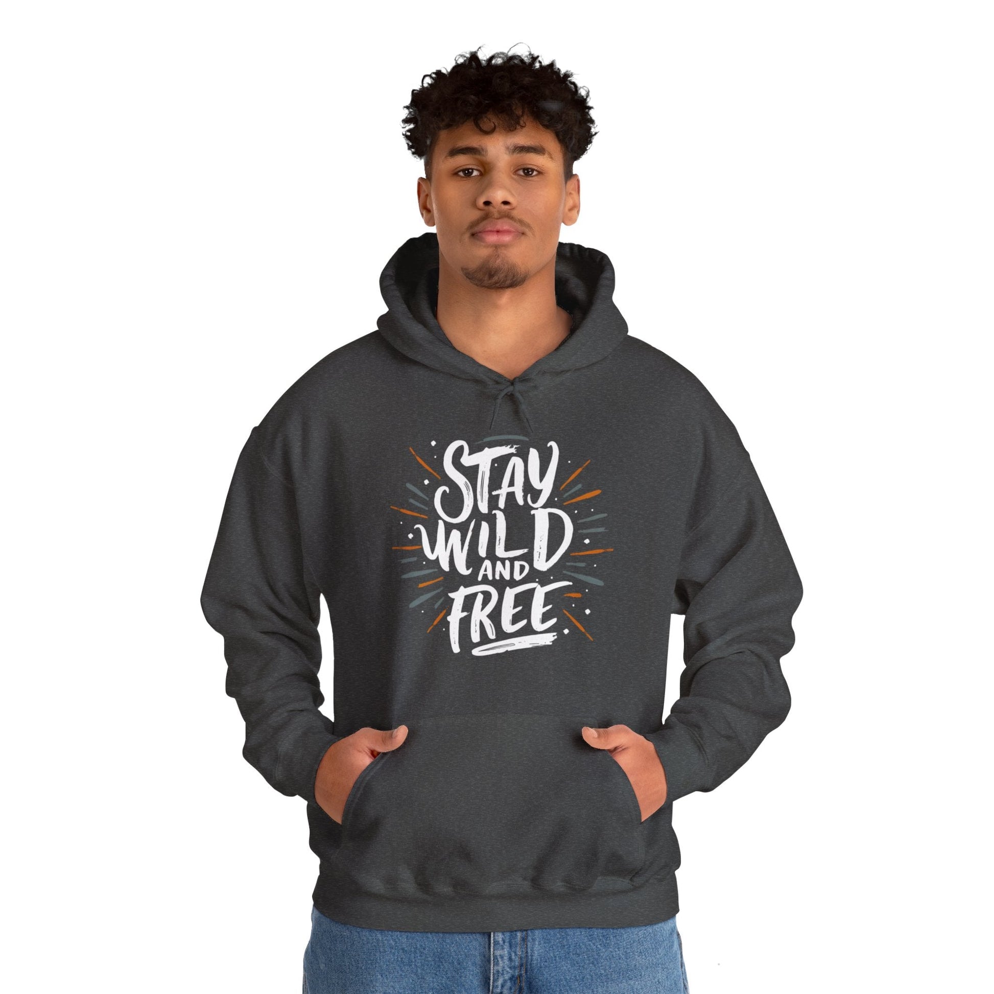 Stay Wild and Free! and Make Today COUNT! Unisex Heavy Blend™ Hooded Sweatshirt - EternalAscension