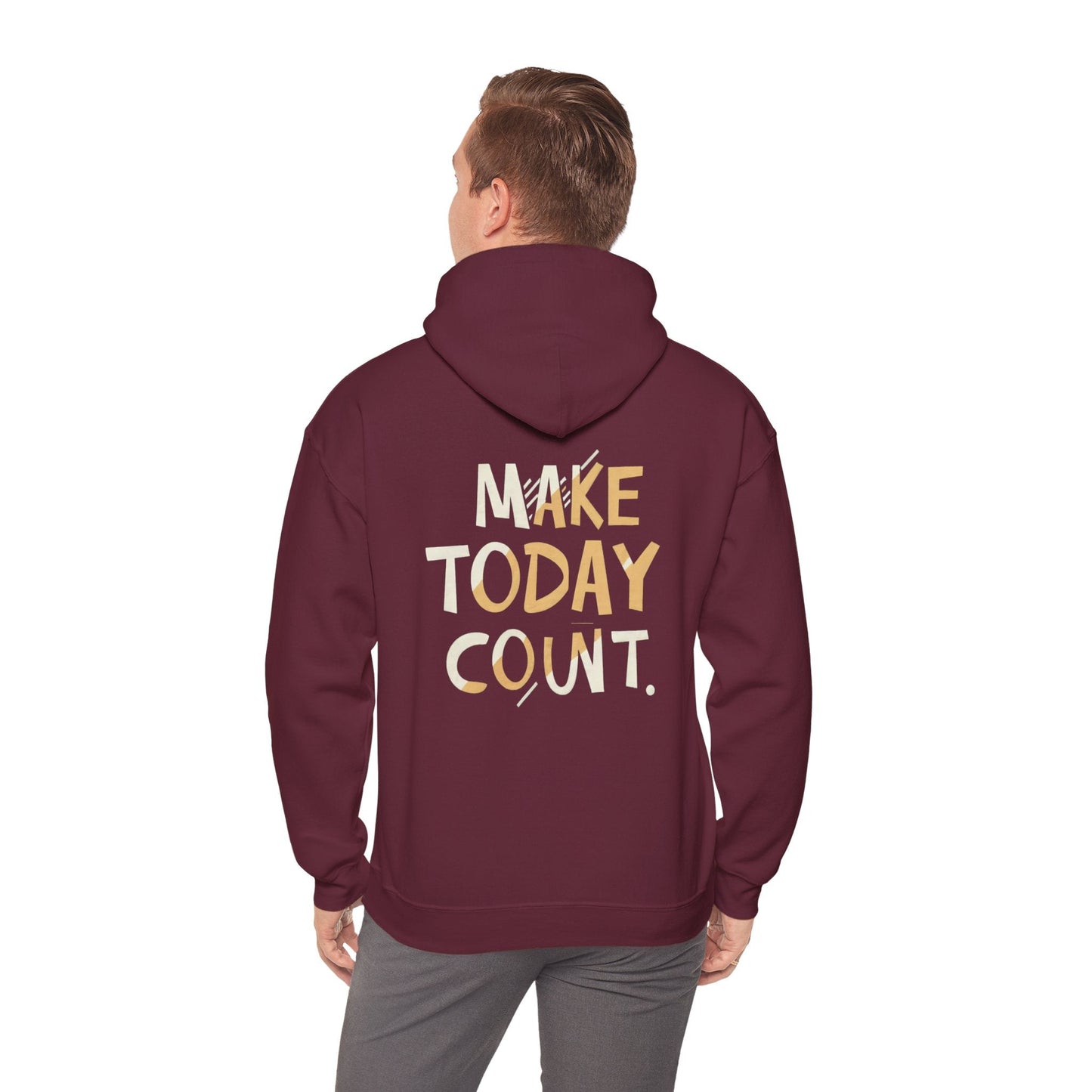 Stay Wild and Free! and Make Today COUNT! Unisex Heavy Blend™ Hooded Sweatshirt - EternalAscension