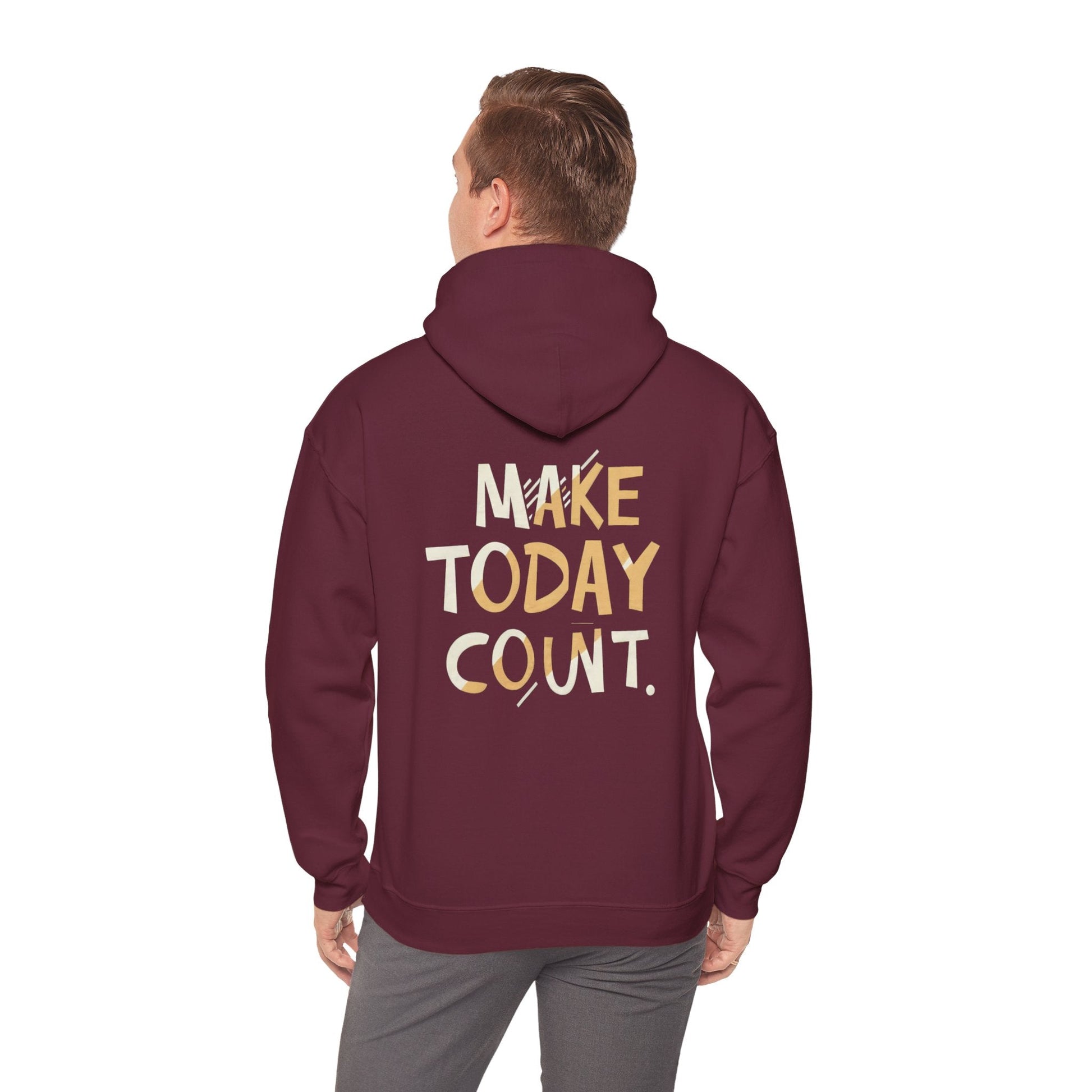 Stay Wild and Free! and Make Today COUNT! Unisex Heavy Blend™ Hooded Sweatshirt - EternalAscension