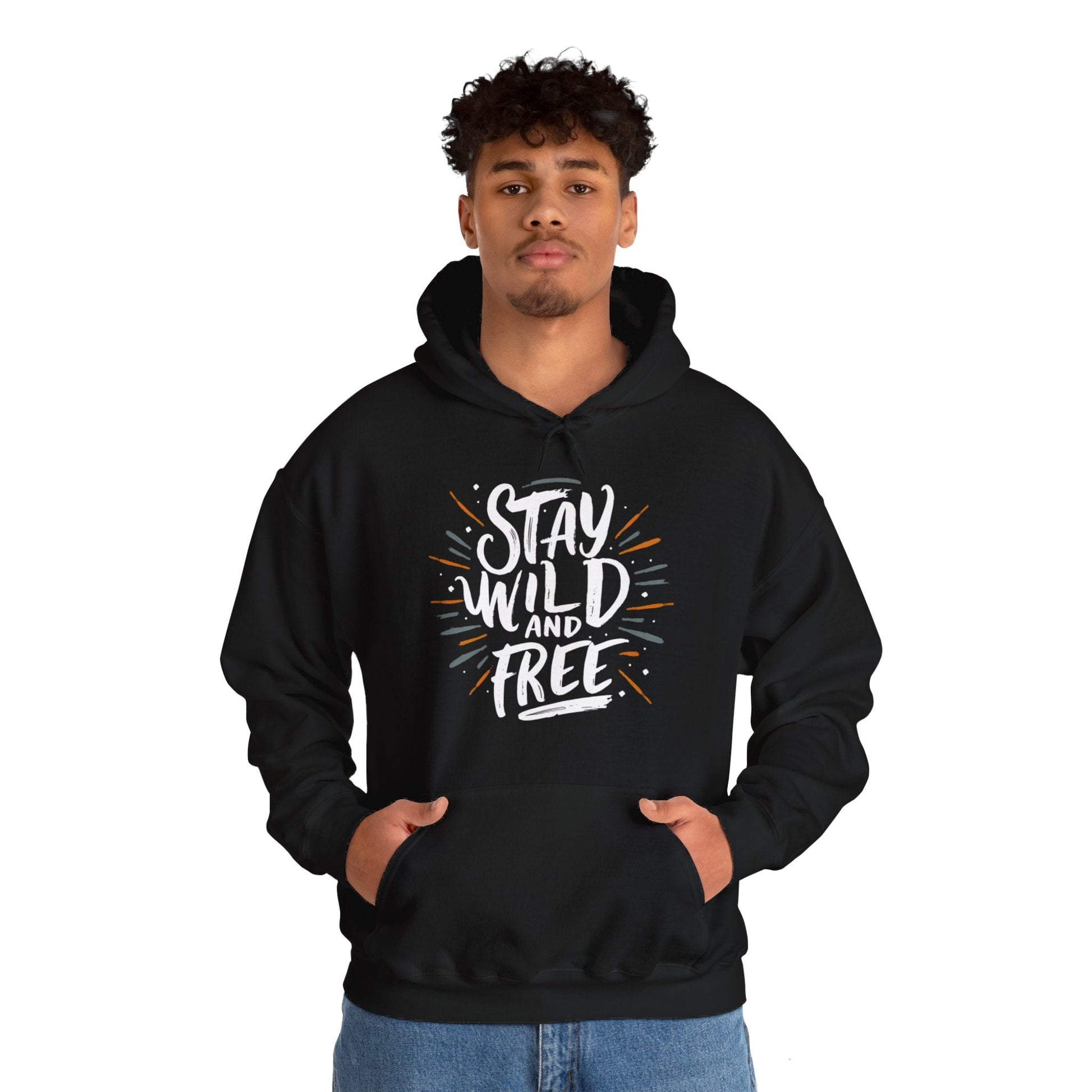 Stay Wild and Free! and Make Today COUNT! Unisex Heavy Blend™ Hooded Sweatshirt - EternalAscension