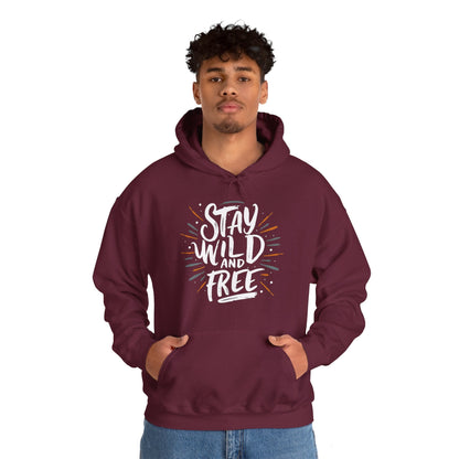 Stay Wild and Free! and Make Today COUNT! Unisex Heavy Blend™ Hooded Sweatshirt - EternalAscension