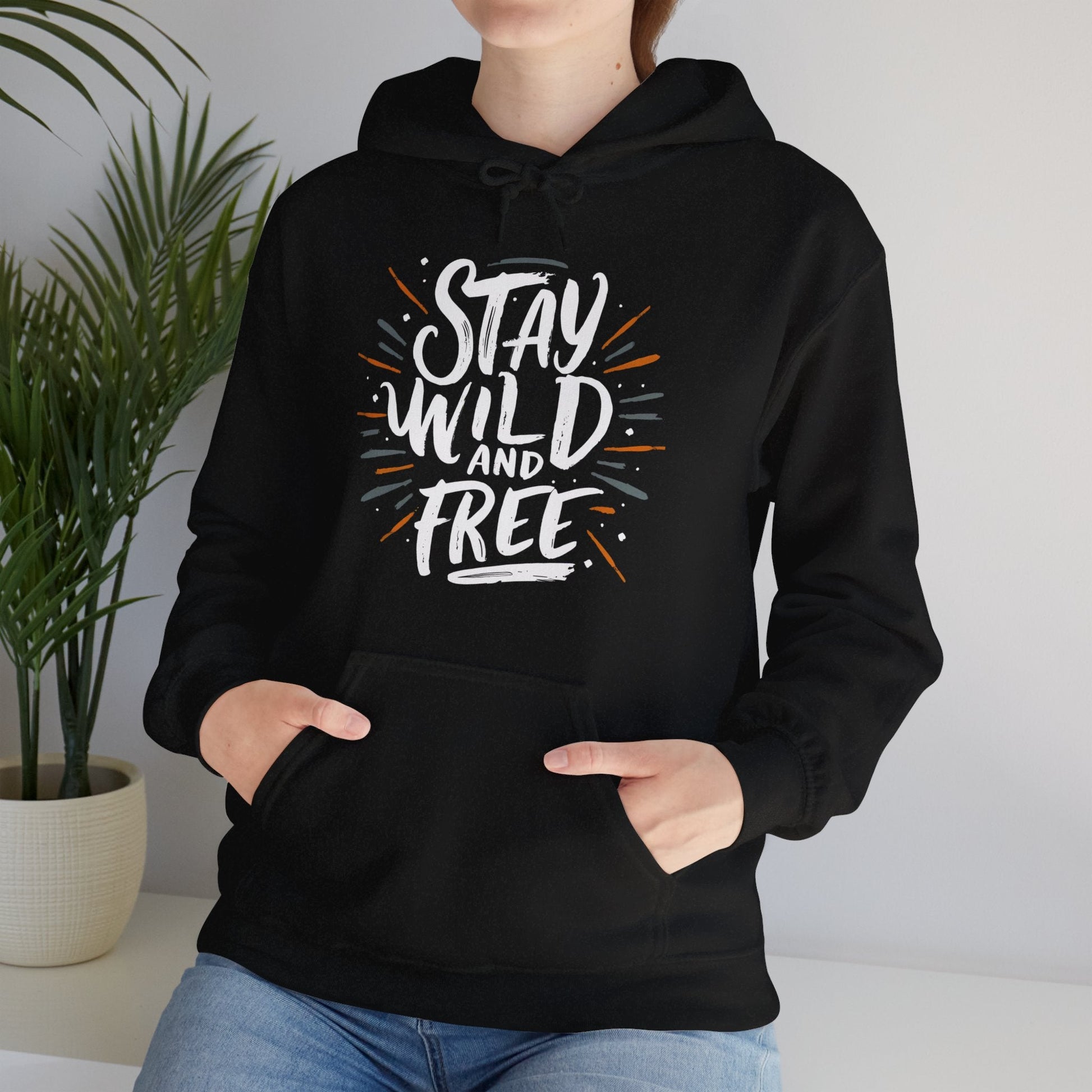 Stay Wild and Free! and Make Today COUNT! Unisex Heavy Blend™ Hooded Sweatshirt - EternalAscension
