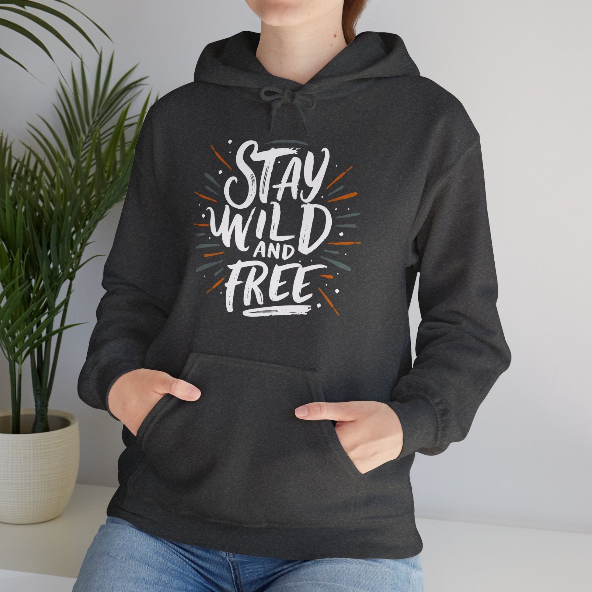 Stay Wild and Free! and Make Today COUNT! Unisex Heavy Blend™ Hooded Sweatshirt - EternalAscension