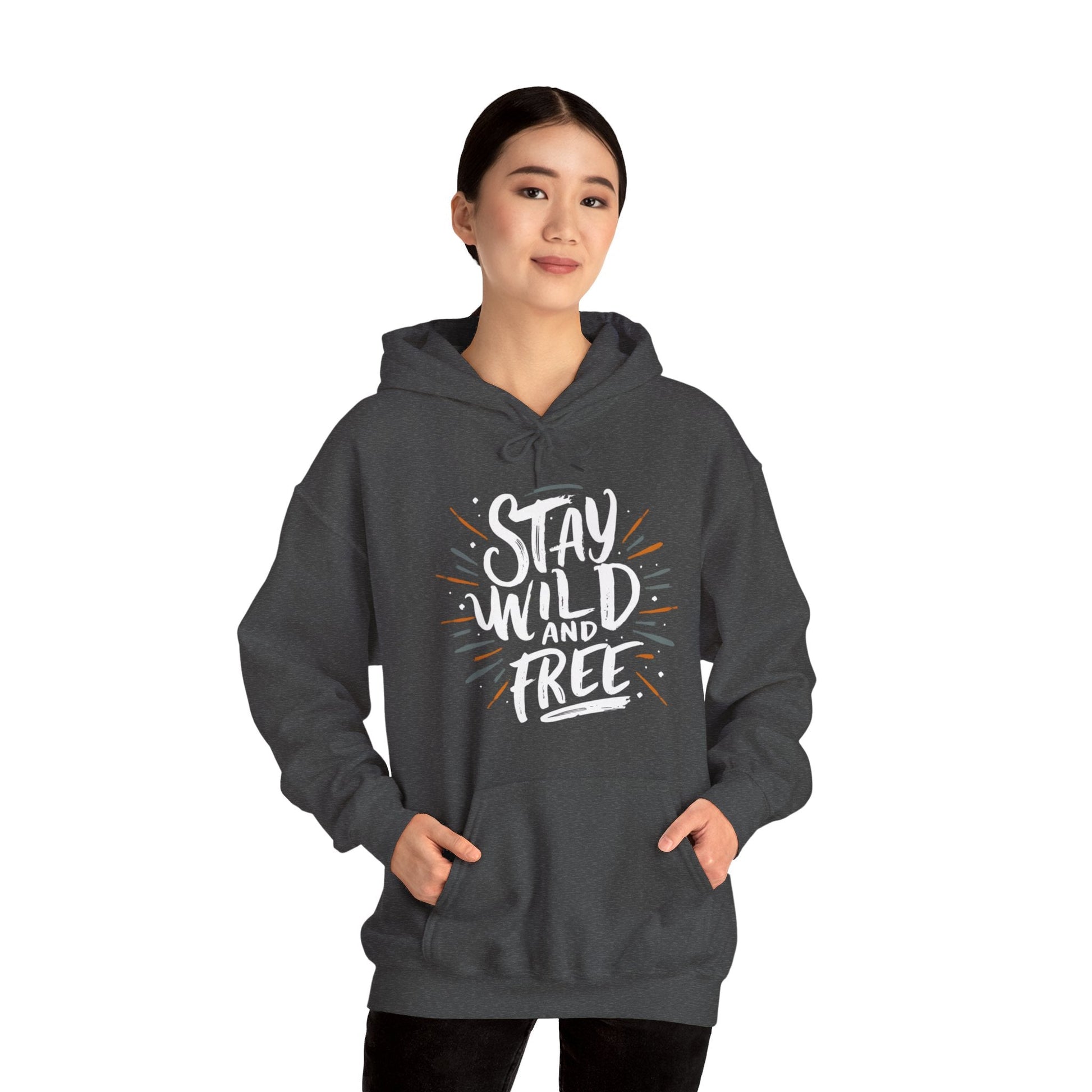 Stay Wild and Free! and Make Today COUNT! Unisex Heavy Blend™ Hooded Sweatshirt - EternalAscension