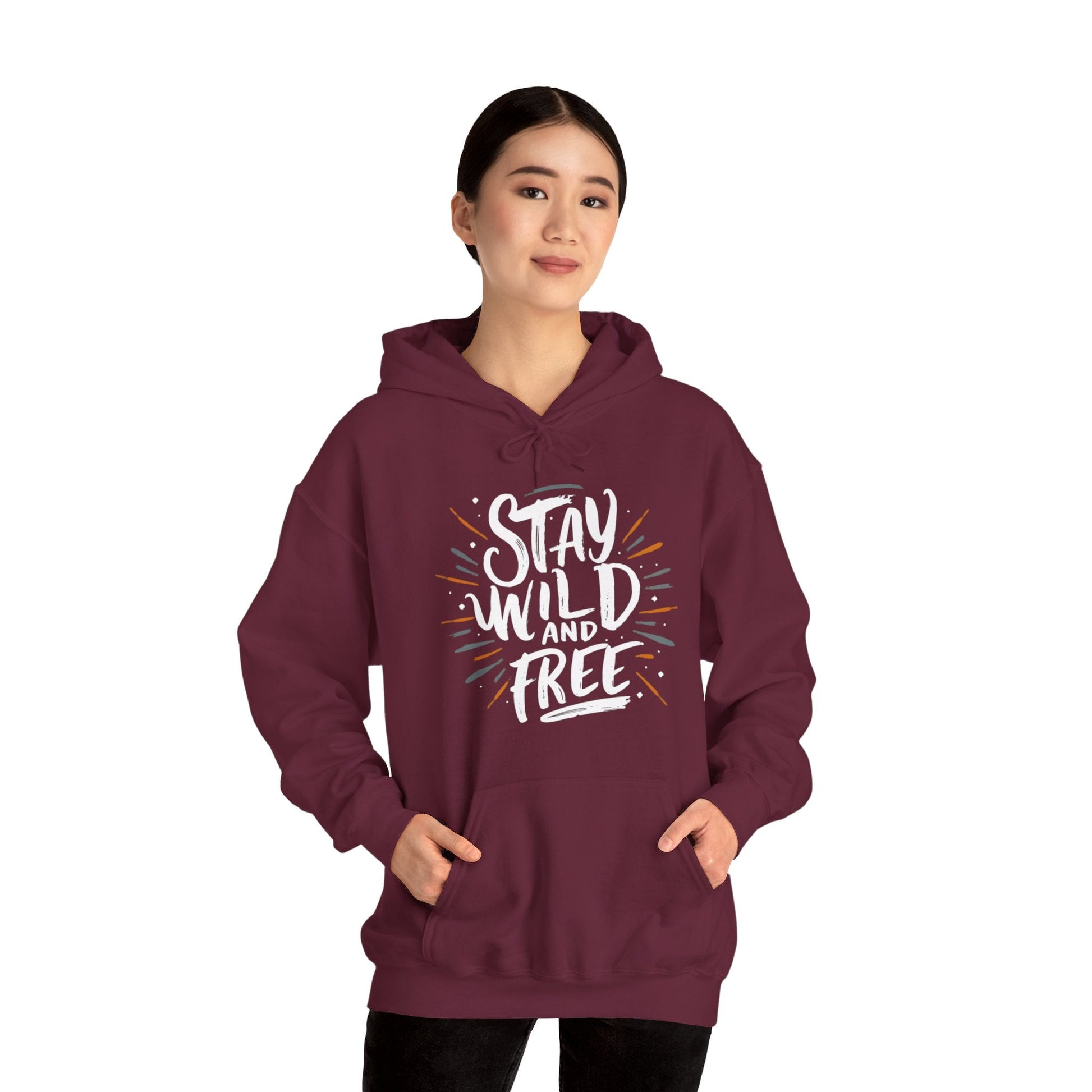 Stay Wild and Free! and Make Today COUNT! Unisex Heavy Blend™ Hooded Sweatshirt - EternalAscension