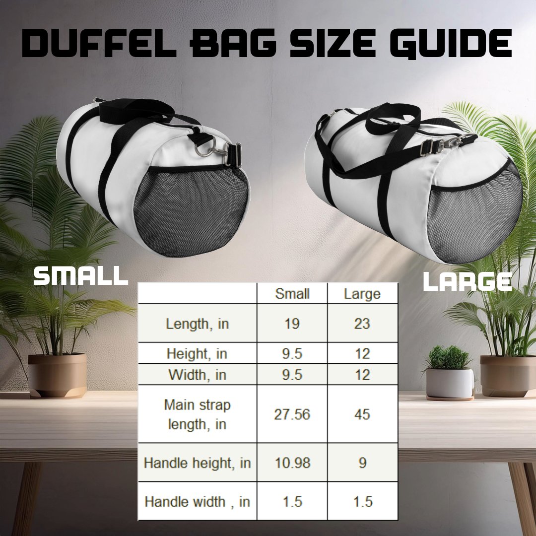 Swirling Duffel Bag - Never Give Up Inspirational Quote - EternalAscension