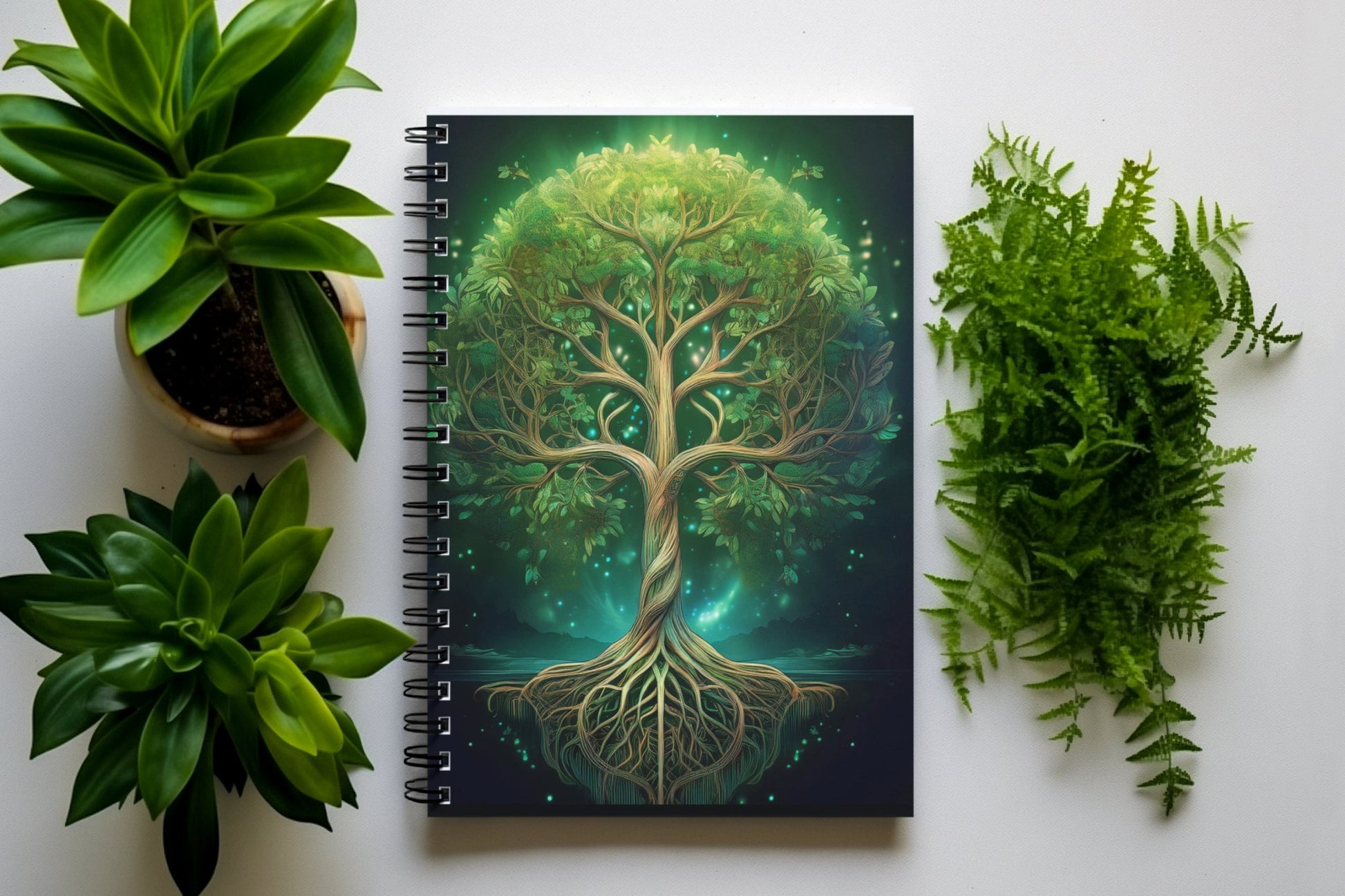 The Luminous Life Tree Spiral Notebook - Ruled Line - EternalAscension