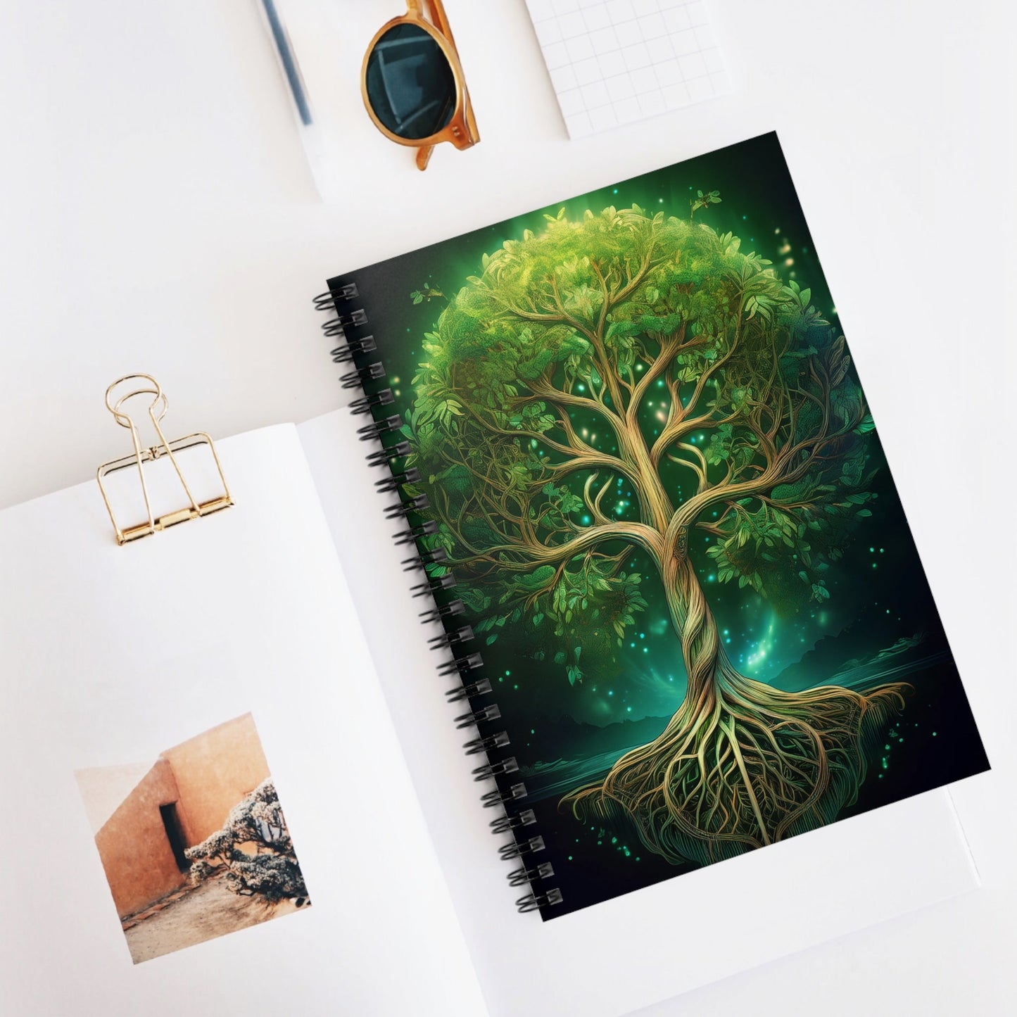 The Luminous Life Tree Spiral Notebook - Ruled Line - EternalAscension