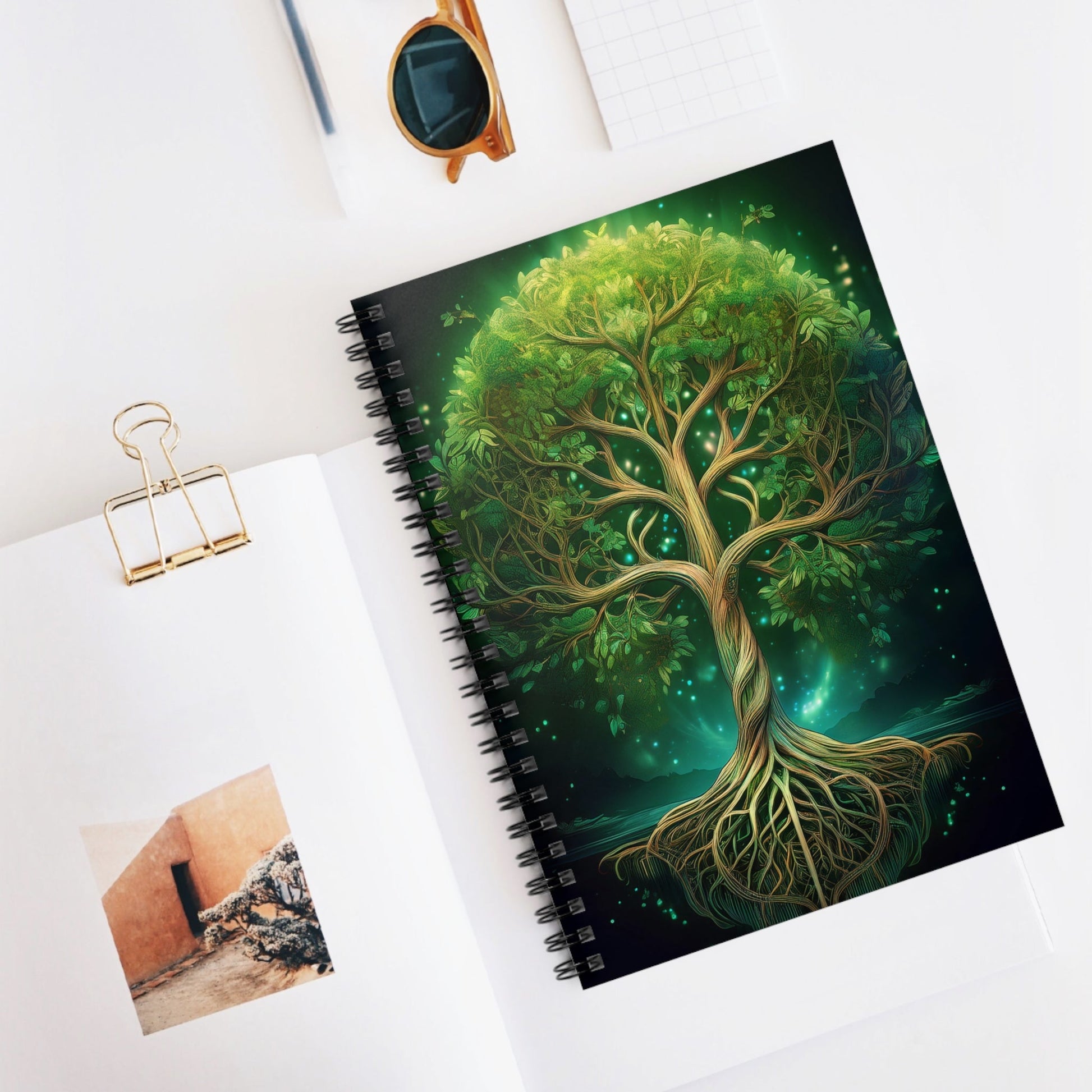 The Luminous Life Tree Spiral Notebook - Ruled Line - EternalAscension