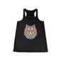 Tribal Mystic Wolf Women's Flowy Racerback Tank - EternalAscension