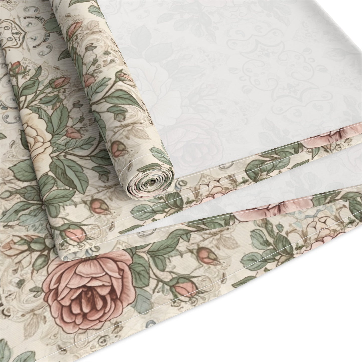 Vintage Rose Floral Table Runner | Cotton Poly - EternalAscension