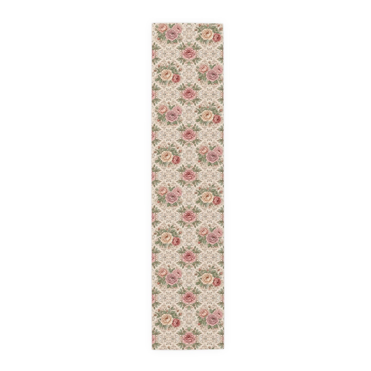 Vintage Rose Floral Table Runner | Cotton Poly - EternalAscension