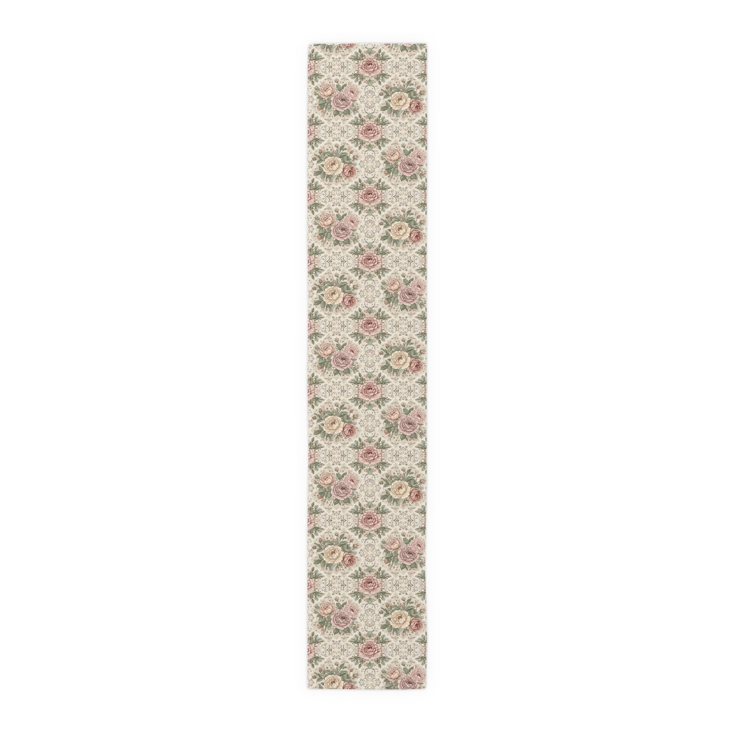 Vintage Rose Floral Table Runner | Cotton Poly - EternalAscension