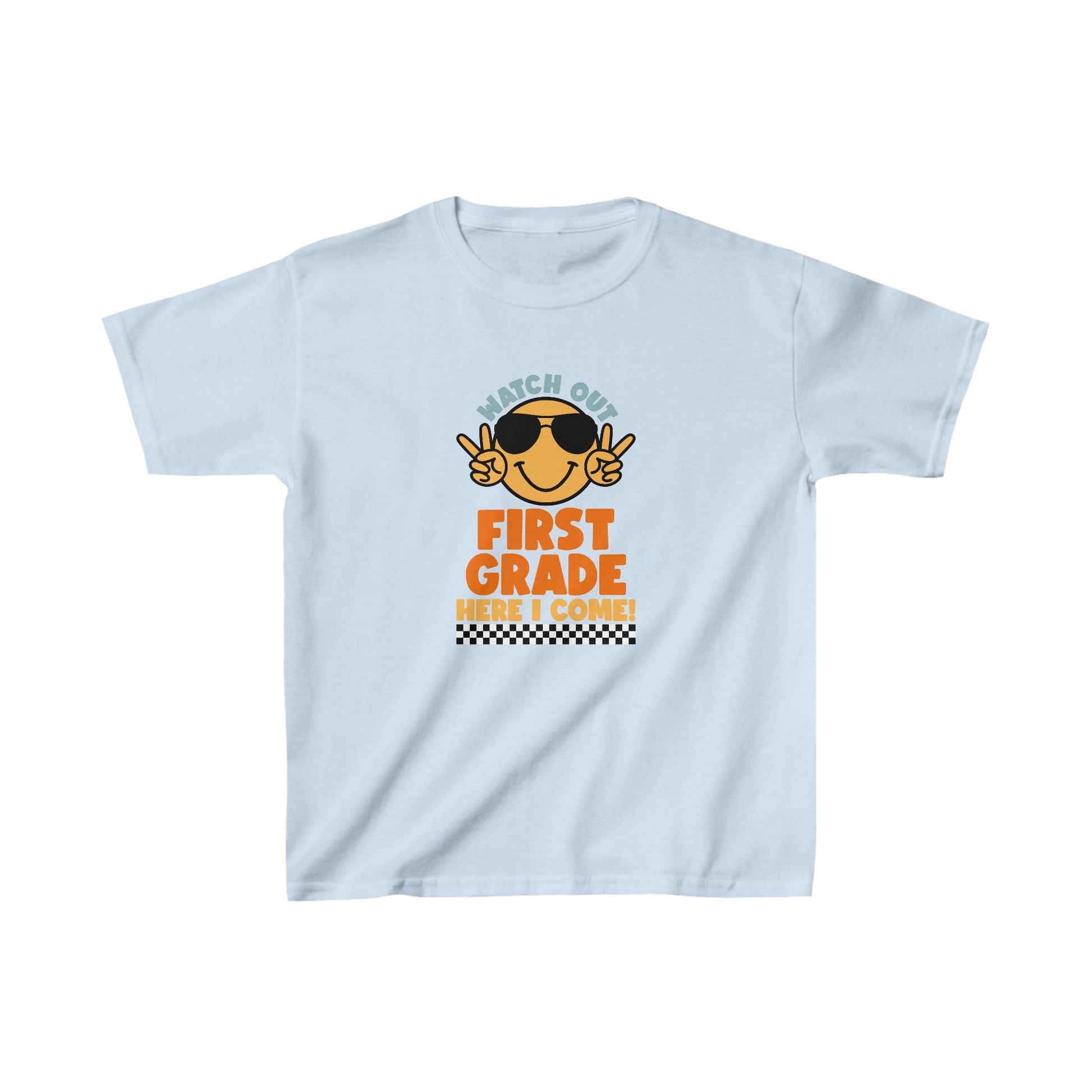 Watch Out First Grade Here I Come! Kids Heavy Cotton™ Tee - EternalAscension