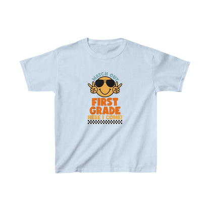 Watch Out First Grade Here I Come! Kids Heavy Cotton™ Tee - EternalAscension
