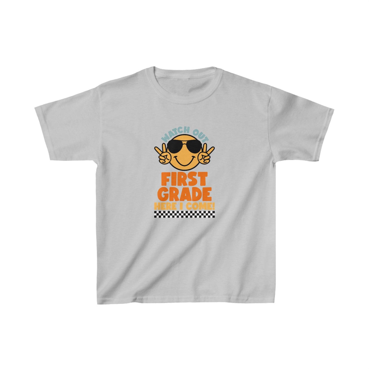 Watch Out First Grade Here I Come! Kids Heavy Cotton™ Tee - EternalAscension